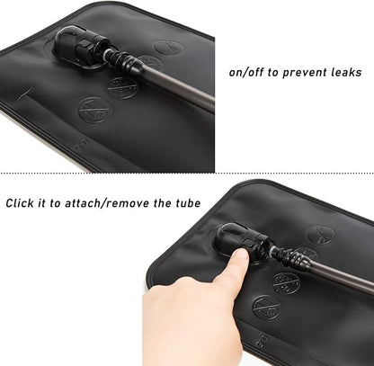 Hydration Bladder, BPA Free Water Bladder, Hiking Water Storage Bag and Tactical Backpack Combination, Suitable for Camping, Cycling, Running, Rock Climbing,2-Liter Military Green