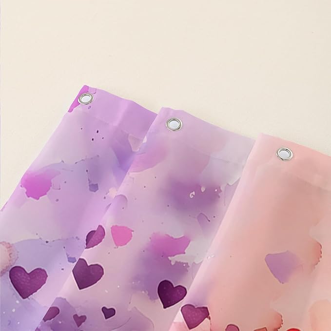 AILONEN Tree of Life Shower Curtain for Bathroom,Watercolor Hearts Tree Printed Waterproof Bath Curtain,Colorful Tree Leaves of Life Abstract Boho Shower Curtain 48" W x 72" H