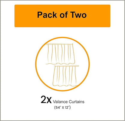 Ambesonne Tiki Bar Window Valance Pack of 2, Sixties Retro Inspired Hawaiian Party Happy Tiki Pattern Colorful, Rod Pocket Curtain Valances for Kitchen Bedroom, 54" X 12", White Brown
