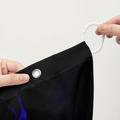 AILONEN Butterfly Shower Curtain for Bathroom, Purple Fire Butterfly Bath Curtain,Minimalism Fashion Bathroom Curtain,72" W*78" H Polyester Waterproof with 12 Plastic Hooks