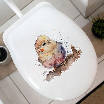 Lovely Cute Watercolor Chicken Wall Stickers Decals, Farm Animals Decor Vinyl Waterproof Peel Removable Self-Adhesive Murals for Nursery Kids Bedroom Bathroom Toilet Playroom Furniture Classroom