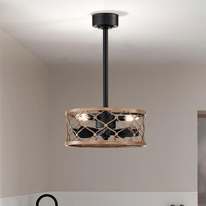 Marzell 16 Inch Modern Wood Grain Fandelier