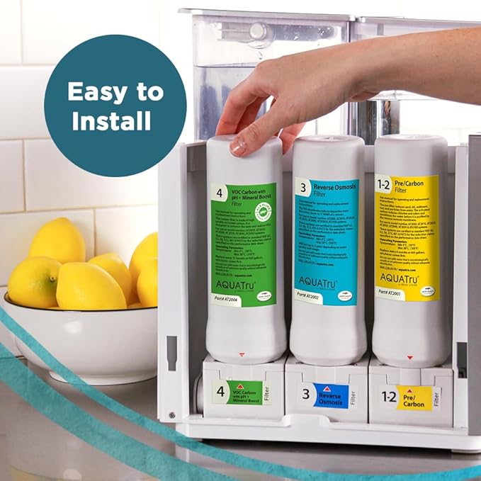 AquaTru - Replacement Reverse Osmosis Filter (Stage 3) for Countertop Reverse Osmosis Water Filter Purification System (AquaTru Classic, Connect & Under Sink AquaTru Water Purifier Filter)