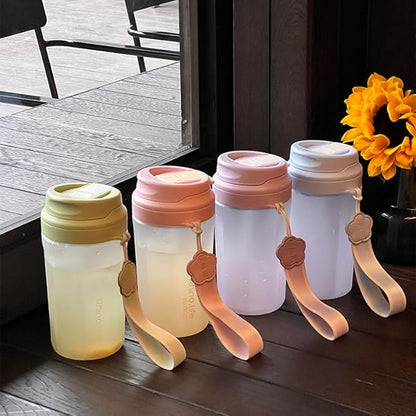 RhinoLife Premium Quality Motivational Water Bottle with Straw Lid, Shaker Gym, BPA Free Tritan Plastic 18OZ (Purple Haze)