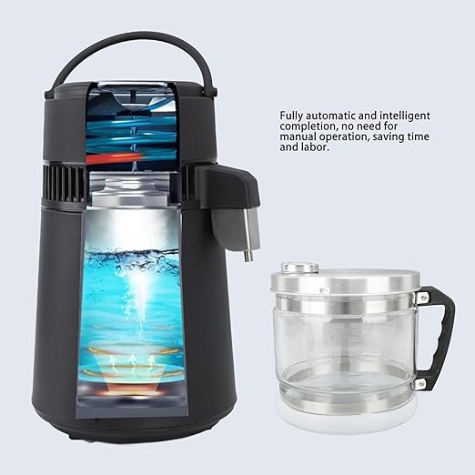 4L Water Container for Distiller, Portable Glass Distilled Water Storage Container, Collection Bottle Replacement for Countertop Distillers, Ensure The Purity of Distilled Water