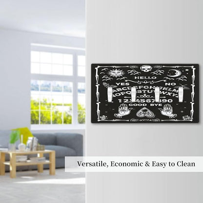Black Witchy Skeleton Skull Gothic Sun Moon Quad Toggle Novelty Light Switch Covers Decorative Unique 4 Gang Wall Plate Electrical Faceplate Switchplate for Bedroom Bathroom Decor