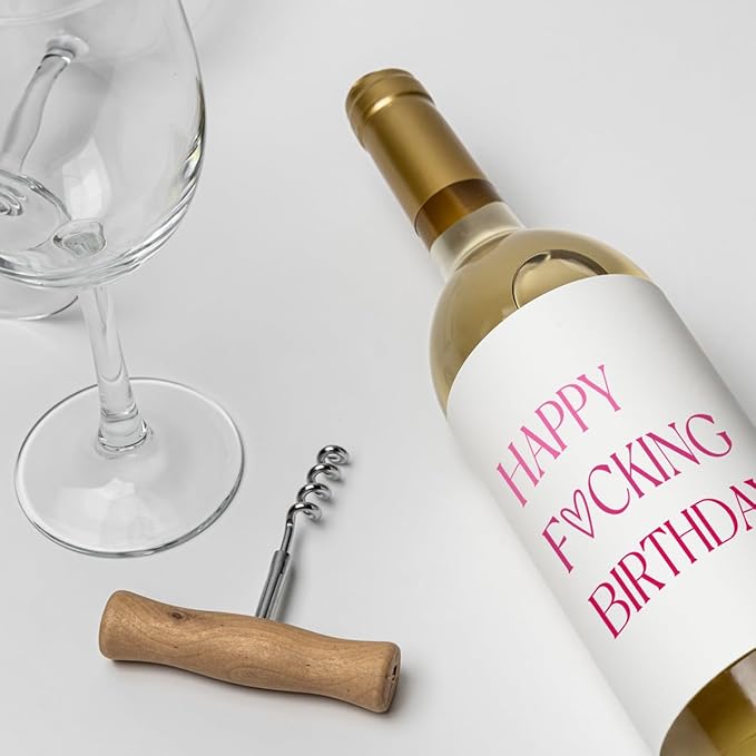 8 Pcs Birthday Wine Labels, Birthday Gifts for Women Her Him, Birthday Wine Bottle Stickers, Happy Birthday Party Decorations Gifts for Women Her Him, Happy Birthday Wine Bottle Labels