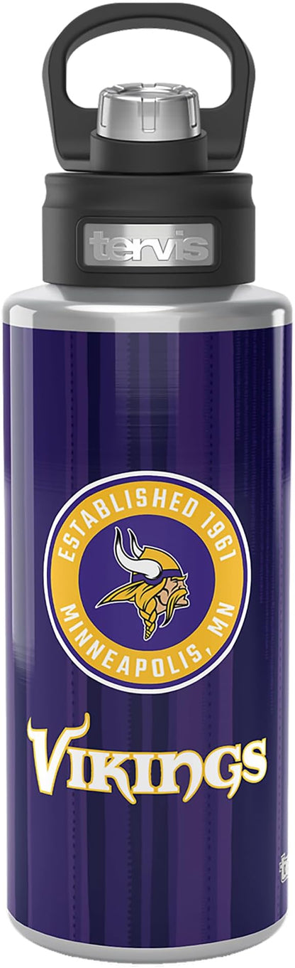 Tervis NFL Minnesota Vikings-All in Water, 32oz Wide Mouth Bottle, Stainless Steel