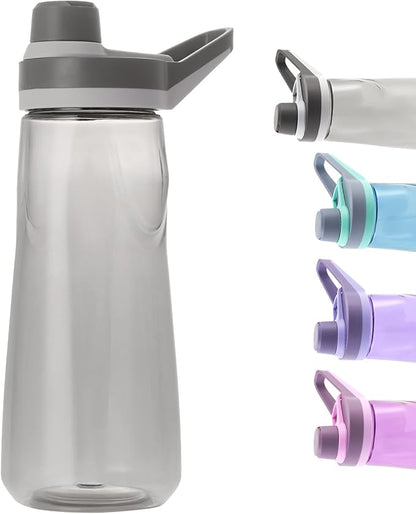 Kerilyn 32oz Water Bottle, Wide Mouth Plastic Water Bottles Chug Lid Sports Water Bottle, Reusable Water Bottle With Handle, Leak-Proof Clear Water Bottle for Travel, Fitness, Men, Women, Black