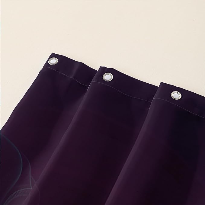 AILONEN Love Theme Shower Curtain for Bathroom,Romantic Smoky Butterfly Bath Curtain,Gradient Love Shabby Chic Print Black Shower Curtain with 12 Plastic Hooks,Waterproof 72" W*78" H