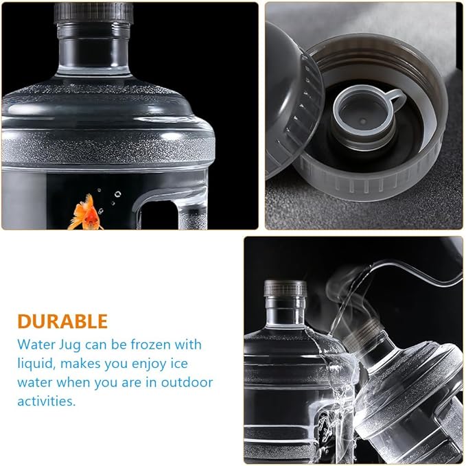 BESPORTBLE 5L Water Jug Clear Kettle Bottled Water Water Dispenser Water Gallon Water Storage Tub Wide Mouth Party Jug Spring Plastic Portable Travel