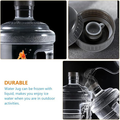 BESPORTBLE 5L Water Jug Clear Kettle Bottled Water Water Dispenser Water Gallon Water Storage Tub Wide Mouth Party Jug Spring Plastic Portable Travel