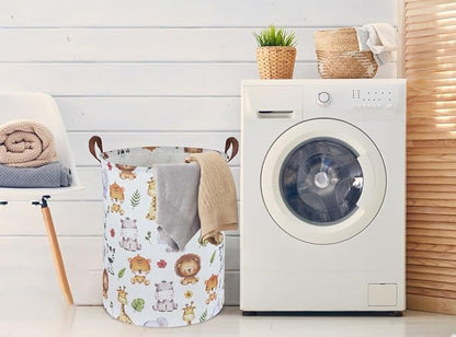 Kids Laundry Hamper,Baby Laundry Basket Animal Storage Baskets for Kids Room Decor,Nursery Hamper,Bedroom,Toy Organizer,(Cute Animal)