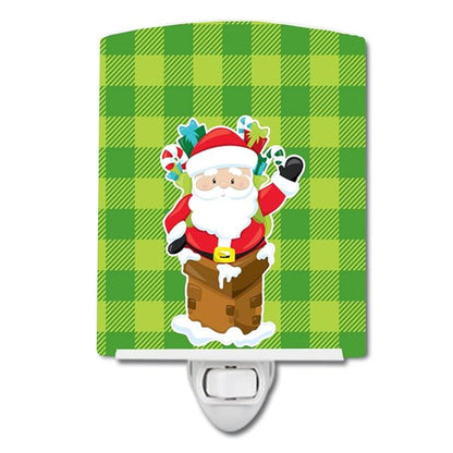 Caroline's Treasures BB9018CNL Christmas Santa Claus #2 Ceramic Night Light Compact, UL-Certified, Ideal for Bedroom, Bathroom, Nursery, Hallway, Kitchen, 6x4x3, Multicolor