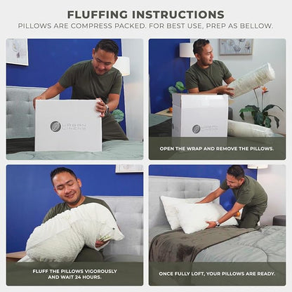 Adjustable Pillow (Queen (U.S. Standard)) Bed Pillow for Sleeping, Cooling Shredded Memory Foam, Adjustable to Soft - Firm, Removable and Washable Cover, Pillow for Back Or Side Sleepers