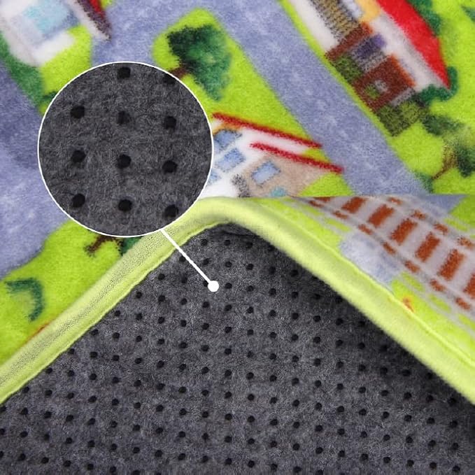 Car Rug Kids Playmat Educational Car Rugs City Life Road Traffic Play Mat for Bedroom Play Room Game Area Non Slip Kids Foam Rug Playtime Activity Mat for Toddler Baby Boys and Girls 3 x 5