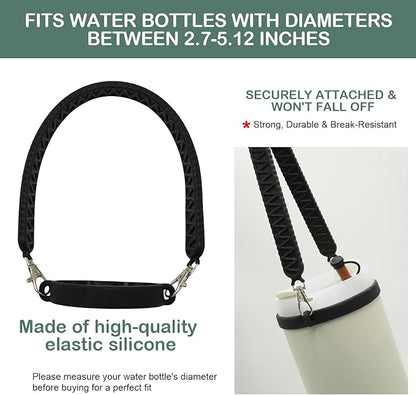 Accessories Set for Stanley 40oz including 6PCS Silicone Spill Proof Stopper 1PCS Straw Cover 1 PCS Siliconce Boot Sleevec 1 PCS Silicone Water Bottle Handle Strap 1PCS Straw & Cleaning Brush