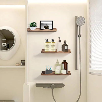 AZSKY Floating Bookshelf for Kids, Picture Ledge Shelf for Wall Decor and Storage 16 Inches Nursery Book Shelves Set 3, Baby Book Shelf for Kids Room Decor(Walnut)