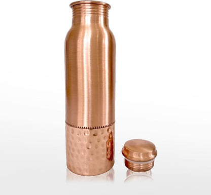 Ayurvedic Drinking Copper Water Bottle for Sports, Travel, Yoga & Everyday Use, Water Bottle for Gym, Office, Hiking, Outdoor Capacity 32 Oz (Design 11, 32 Oz)