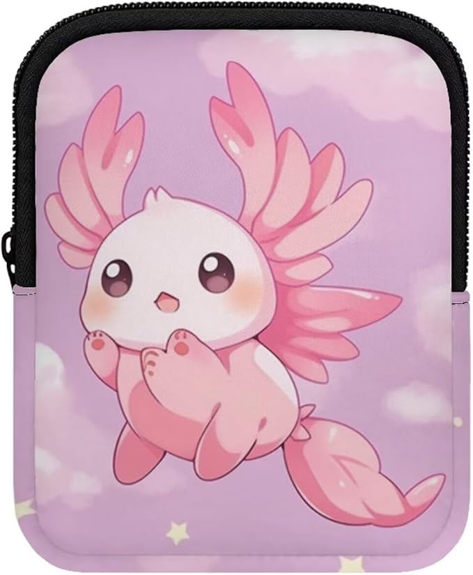 Axolotl Stanley Cup Pouch with Adjustable Strap Water Bottle Storage Bag for 40oz IceFlow Tumbler Pouch for Stanley Accessories Purple