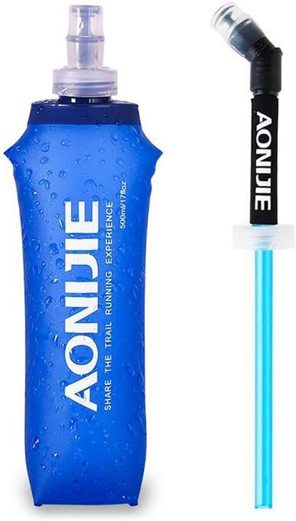 AONIJIE 2Pack of Soft Soft Folding Hydration Bottle Water Collapsible Flask BPA-Free Bottles (250ml/8.54oz)
