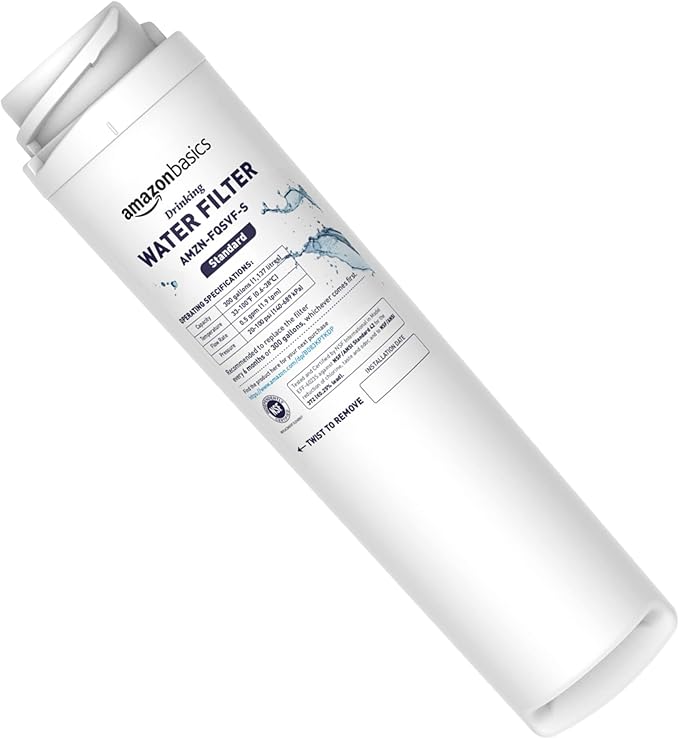 Amazon Basics Replacement GE FQSVF Drinking Water System Filter, 2-Pack, Standard Filtration