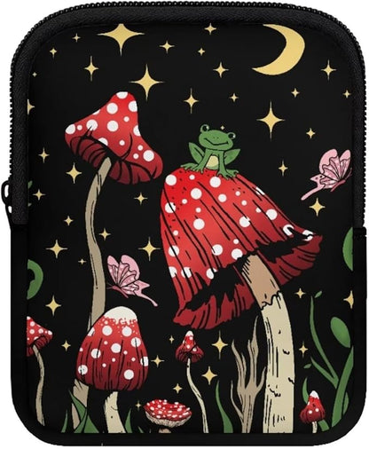 Mushroom Gym Water Bottle Pouch with Strap Tumbler Cup Pouch for Workout Running Stanley Accessories Moon Tumbler IceFlow Storage Holder 20oz 30oz