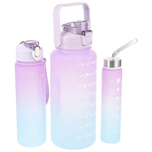 3pcs Plastic Drinking Cups Man Suits for Men Scrub Suit Bottle for Sports Water Bottles for Gym Workout Bottles for Men Set Water Cup Three Piece Suit Fitness Outdoor Plastic Cup