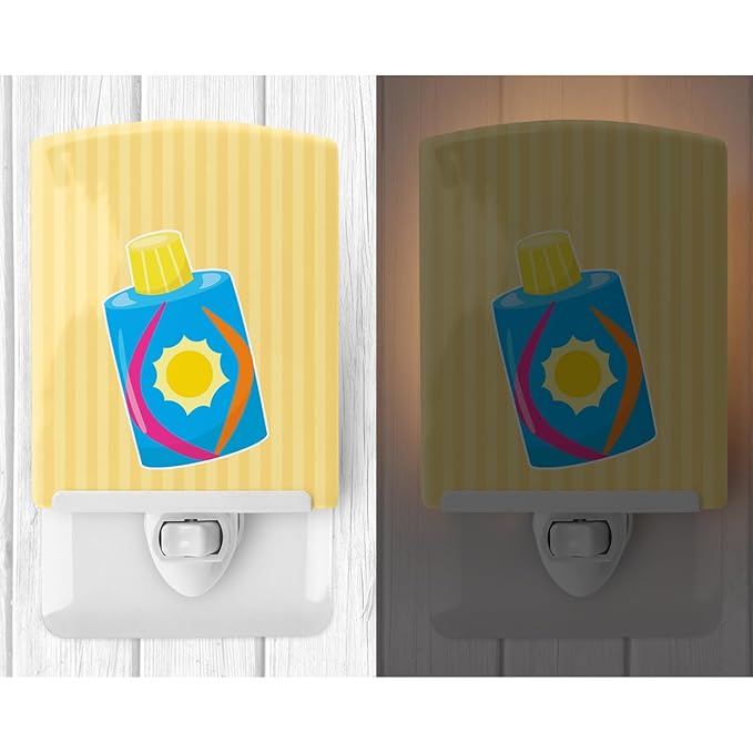 Caroline's Treasures BB8661CNL Beach Baby Girl Lotion Ceramic Night Light Compact, UL-Certified, Ideal for Bedroom, Bathroom, Nursery, Hallway, Kitchen, 6x4x3, Multicolor