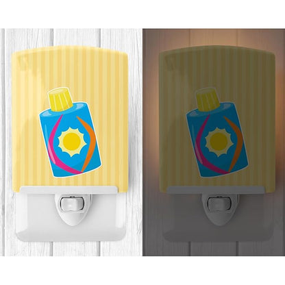 Caroline's Treasures BB8661CNL Beach Baby Girl Lotion Ceramic Night Light Compact, UL-Certified, Ideal for Bedroom, Bathroom, Nursery, Hallway, Kitchen, 6x4x3, Multicolor