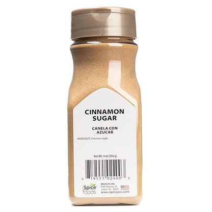 iSpice PREMIUM CINNAMON SUGAR SPRINKLE | Pure and Fresh | Essential Kitchen Spice| DELICIOUS- Free of ANY Artificial Colors9 oz (256g)
