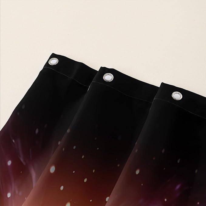 AILONEN 3D Dolphin Shower Curtain for Bathroom, Cute Kawaii Blue Ocean Dolphin Bath Curtain,Fantasy Smoky Print Black Curtain Waterproof with 12 Plastic Hooks for Boys Girls 72" W*78" H