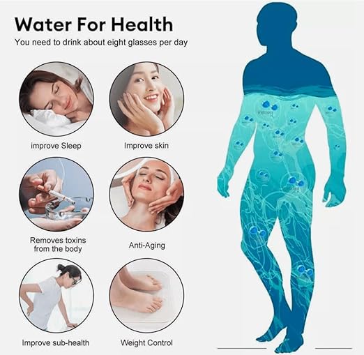 Generic Hydrogen Water Bottle Generator with SPE PEM Technology Water Ionizer, 420ml, 3 Min Quick Electrolysis, Home, Office, Travel, and Daily Drinking, Blue