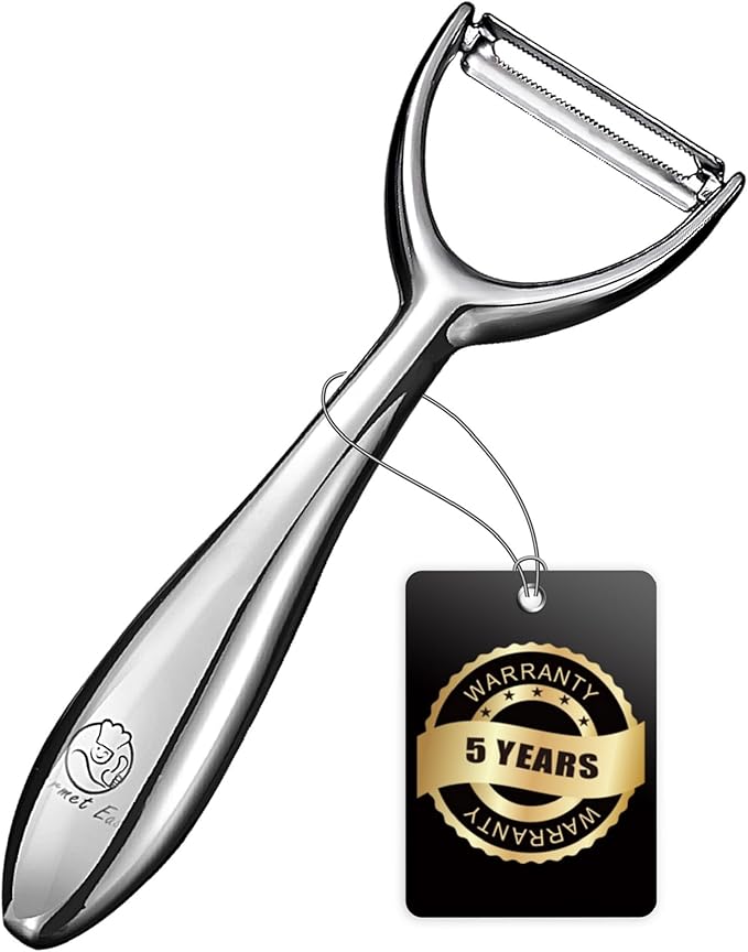 Premium Potato Peeler Stainless Steel, Vegetable Peeler for Kitchen, Ultra Sharp Blade, Y Peeler, Ergonomic Non-Slip Handle Veggie Peelers for Kitchen, Fruit & Cucumber Peeler - 5 Years of Warranty