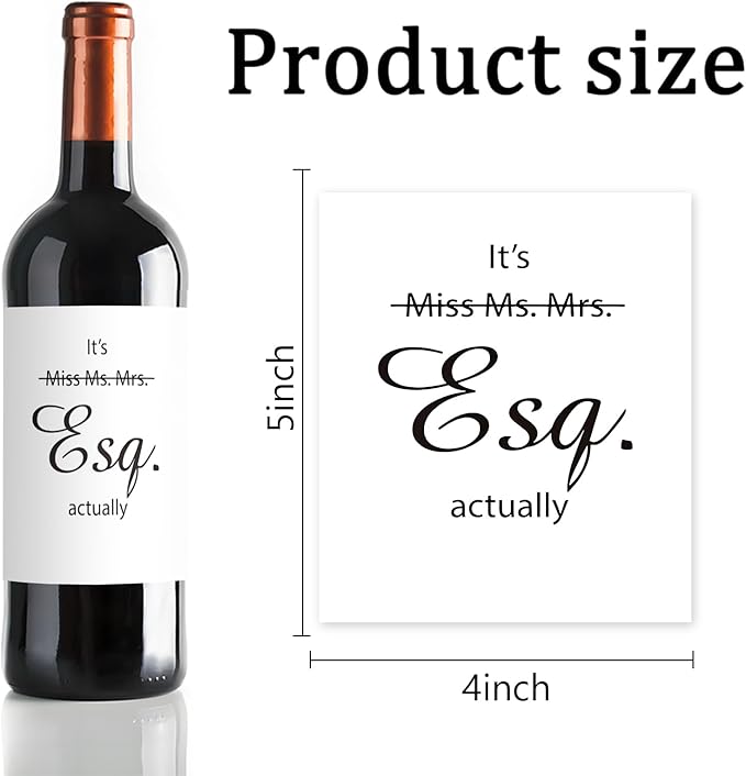 24 Pcs Lawyer Gifts Wine Labels Lawyer Graduation Wine Bottle Stickers Appreciation Gifts Wine Labels for Bottles Gifts for Judge Paralegal Prosecutor