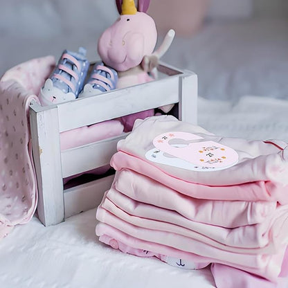 8 Pack Baby Closet Dividers Watercolor Plants Clothing Organizer Double-Sided Colorful Hanger for Newborn to 24 Months