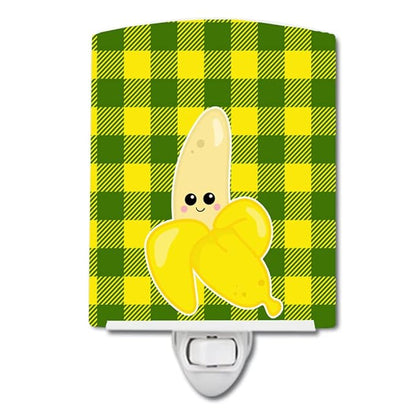 Caroline's Treasures BB6889CNL Going Bananas Ceramic Night Light Compact, UL-Certified, Ideal for Bedroom, Bathroom, Nursery, Hallway, Kitchen, 6x4x3, Multicolor