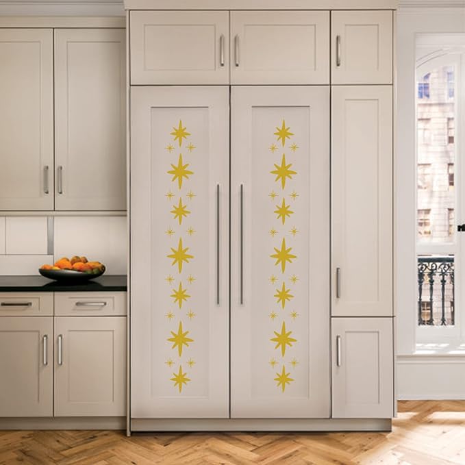 Sparkles and Stars Wall Decals, 300 Stars Wall Sticker, Sparkle Wall Decal, Space Kids Room Decor, Nursery Wall Art, Celestial Wall Stickers(Golden)