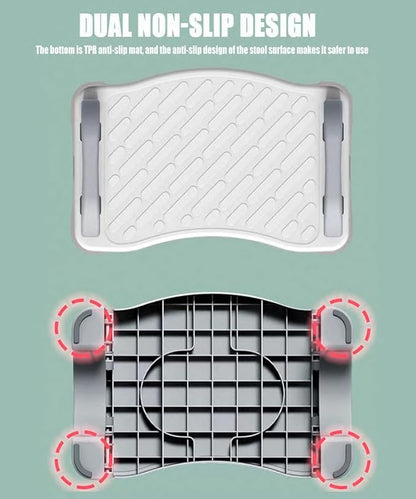 Kids Kitchen Step Stool for Toddlers, Step Stool Foldable, Toddlers Stool for Potty Training, Bathroom, Kitchen, Bedroom, Toy Room and Living Room