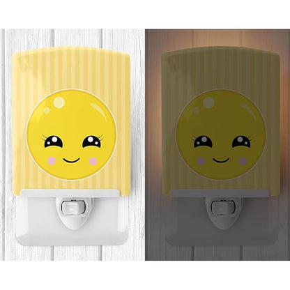 Caroline's Treasures BB8736CNL Sweet Face Ceramic Night Light Compact, UL-Certified, Ideal for Bedroom, Bathroom, Nursery, Hallway, Kitchen, 6x4x3, Multicolor