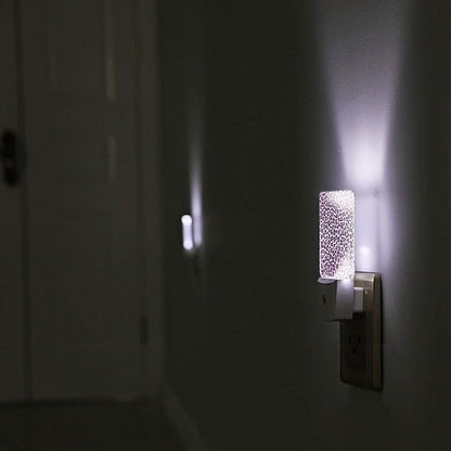 Purple Leopard Print Night Light for Kids Girls Plug into Wall Led Nightlight with Dusk to Dawn Sensor Compact Lamp Bedroom Bathroom Nursery Hallway Stairs Kitchen Home Decor