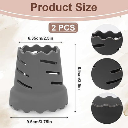 2pcs Drying Rack for Water Bottles, BPA Free Silicone Drying Rack for 15oz-100oz Bottles and Tumblers, Stackable Bottle Drying Holder Rack for HydroFlask, Yeti, Simple Modern, Camelbak(Grey)