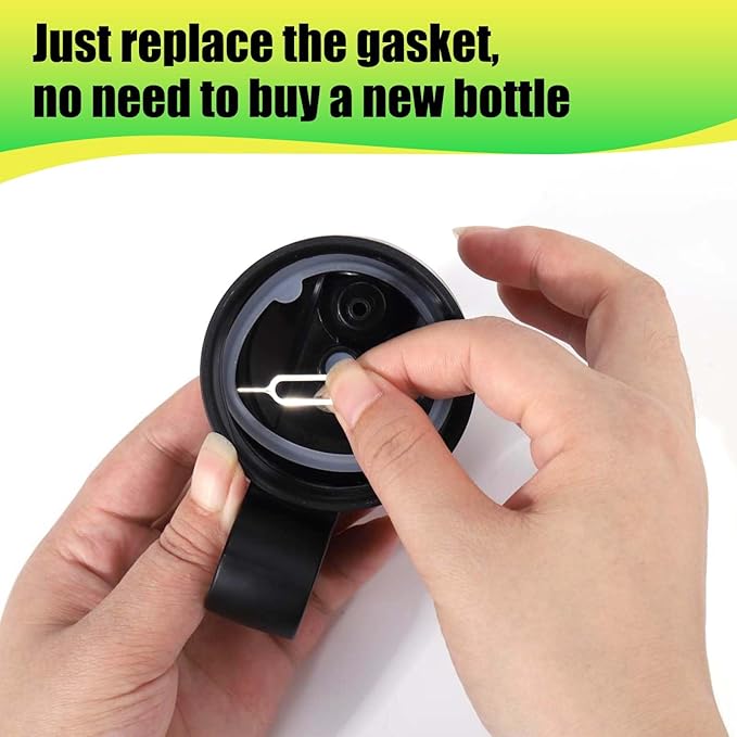 Lid Gasket Replacement for Thermoflask 24oz/32oz/40oz/64oz,Water Bottle Silicone Gaskets Each with Pick for Water Bottle Straw Lid, Chug Lid & Chug Spout