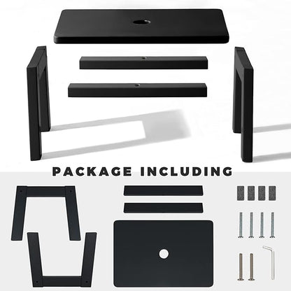 HOUCHICS Black Wooden Step Stool for Kids,Wood Stool for Kitchen Bedroom Living Room Bathroom Toilet Nursery Toddlers Potty Training Stool with Non-Slip Pads and 220lb Load Capacity (White