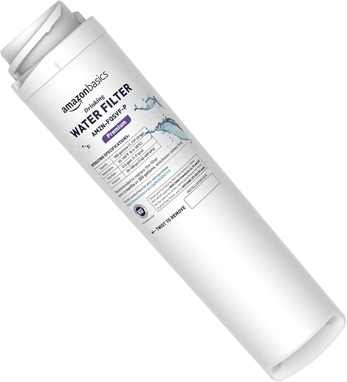 Amazon Basics Replacement GE FQSVF Drinking Water System Filter, 2-Pack, Premium Filtration