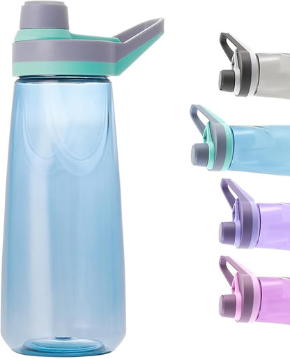 Kerilyn 32oz Water Bottle, Wide Mouth Plastic Water Bottles Chug Lid Sports Water Bottle, Reusable Water Bottle With Handle, Leak-Proof Clear Water Bottle for Travel, Fitness, Men, Women, Blue