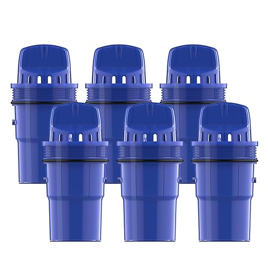 6 Packs Pitcher Water Filter Replacement for All PUR®, PUR® Plus Pitcher and Dispenser Filtration Systems, CRF950Z, PPF951K™, PPF900Z™, NSF Certified, AQUA CREST