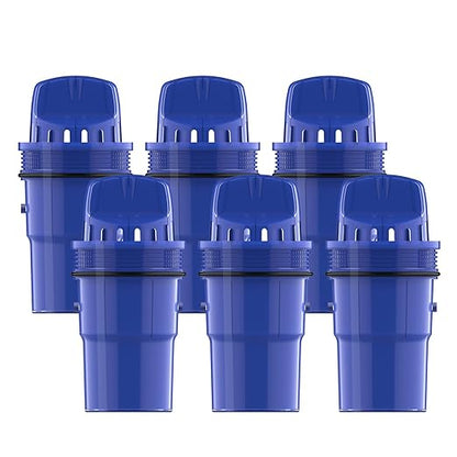 6 Packs Pitcher Water Filter Replacement for All PUR®, PUR® Plus Pitcher and Dispenser Filtration Systems, CRF950Z, PPF951K™, PPF900Z™, NSF Certified, AQUA CREST