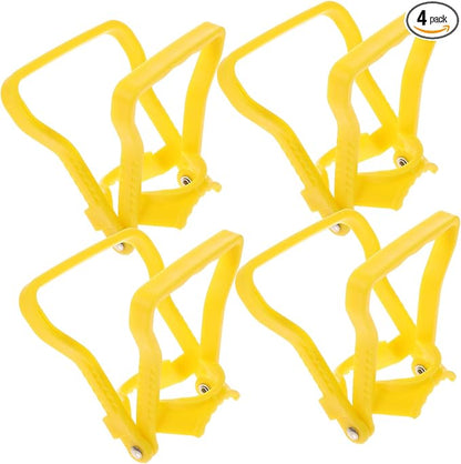 BESPORTBLE 4Pcs 5 Gallon Water Bottle Handles - Stable Ergonomic Grip Handle Carrier Drinking Water Bottle Carrier for 5 Gallon Water Jugs for Prevents Tilting (Yellow)