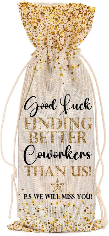 Going Away Gifts Congratulations Gifts for Women Wine Bag Leaving Job Gifts Farewell Gifts for Coworkers Men Lady Teacher Doctor Friend Him Her Bestie Wine Bags
